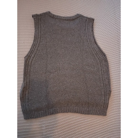 Madewell Gray Merino Wool Alpaca Blend Ribbed Sweater Vest Minimalist - Picture 8 of 10